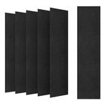 DrKlang 6 Pack Acoustic Panels, 47.2" x 11.8" Decorative Soundproofing Panels, Wall and Ceiling Acoustical Treatment Tiles, Great to Reduce Echo and Noise for Home and Office - Black