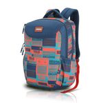 American Tourister Mist (Style 4), 31L Volume Backpack with an Add-on Rain Cover & Front Organizer, for Men & Women - BLUE/ORANGE