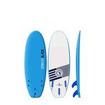StormBlade 4ft10 Mini Surfboard // Foam Wax Free Soft Top Shortboard for Adults and Kids