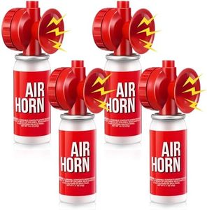 Saillong 4 Pack 1.4oz Boat Air Horn for Safety, Loud Marine Air Horns Can, Mini Small Blow Fog Bear Horn, Emergency Use for Sporting Events, Boat, Animal Alarm