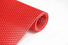 Avideco Anti Skid & Multipurpose/Bathroom Mat/Shower Mat/Carpet/Rugs/Rainmat/Swimming Pool Mat|Waterproof Doormat for Indoor/Outdoor Home Office Entrance| (2x3 feet, Red)