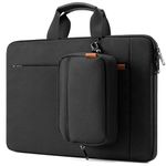 Inateck 15-15.6 Inch Laptop Bag Sleeve Compatible with 15-15.6 inch Chromebook/Notebook/Ultrabook, Laptopcase Bag Protective Briefcase, with Accessories Bag, Splash-Resistant, Black