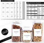 Minimalist Pantry Labels for Food Containers - 180 Food Labels for Organising Food Storage Labels for Jars Kitchen Labels for Storage Bins - Jar Labels Stickers Pantry Labels for Containers