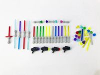 Brick Loot Light Sword Saber Star Blaster Wars Mega Accessory Pack for Minifigures Includes 75 Pieces, Multicolor