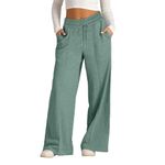 My Orders,Stretch Wide-Leg Pants,High Waisted Wide Leg Pants for Women Drawstring Baggy Womens Sweatpants Comfy Cotton Fall Lounge Pants Flare Sweat Pants Elastic,L