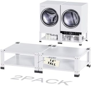 GangMei Washer and Dryer Pedestals, 28" Wide, 14" Height Laundry Pedestal Universal Fit 800lbs Capacity, Metal Washing Machine Base Stand Dryer Base Platform Heavy Duty, 2 Pack