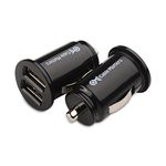 Cable Matters 2-Pack 10W 2A Mini Dual USB Car Charger ( Car Phone Charger ) for iPhone / Android Smartphones Including iPhone X/ 8/7, Galaxy S9/S8/Note8, iPad Air/Mini, Sony Xperia, Google Pixel/Nexus, LG G6/V30 and More