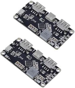 2 Pieces IP5328P Dual USB Battery Fast Charging Modules, Bidirectional 18W Fast Charging, Boosting from 3.7V to 5V, 9V, 12V,AFC, MET, SFCP Fast Charging Protocols with Type-C Interface.