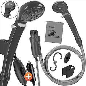 Monzana® Douchette Portable 12V Douche extérieure avec Sac de Transport étanche Douche de Camping avec Pompe à Eau