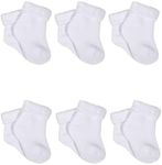 Gerber Baby-Girls 6-Pair Sock, Whit