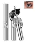 Washable Metal Rod Mascara, Black Waterproof Tubing Mascara Volume and Length,3D Skinny Curling Iron Wand Mascara,Long Lasting Smudge-Proof Non Clumping Lengthening Fiber Lash Mascara Makeup for Women