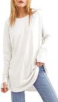 Fisoew Women's Casual Long Sleeve T