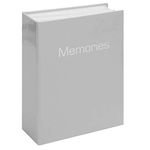 Widdop & Co Photo Album 80 4x6 Portrait Pictures - Grey Memories Slip in Photos, Grey,Silver, 17cm x 13cm x 5cm