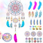 Gifts for 5-7-8-10 Year Old Girls, Arts and Crafts for Kids Diamond Painting Kit Wind Chimes Craft Kits for Kids Presents for 6 9 11 12 Year Old Birthday Girl Toys Age 6 8 9 10 Dreamcatcher Mosaic Kit