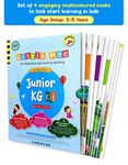 Little Mee Junior KG Kit | LKG Books | Preschool Learning for English, Maths, GK, Phonics, Rhymes, Drawing, Colouring with Work sheets | 3 to 5 Years