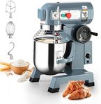 Towallmark 15Qt Commercial Mixer 600W Stand Mixer With Safety Guard, 3 Speeds Adjustable, with Stainless Steel Bowl Dough Hooks Whisk Beater, Premium Mixer for Bakeries Restaurants