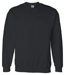 GILDAN Men's 50/50 Adult Crewneck Sweatshirt, Black, L UK