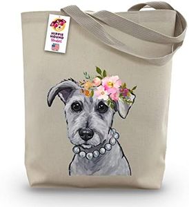 Schnauzer Tote Bag - Schnauzer Lover Gift - Schnauzer Gifts for Women -Handmade Totes - Schnauzer Canvas Totes - Cute Schnauzer Reusable Shopping Bag - Grocery Bag - Beach Bag