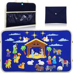 Nativity Bible Felt Board Jesus Birth Felt Story Board Set Felt Board Stories for Preschool, 32 Pcs Birth of Jesus Felt Figures Nativity Felt Stories Kit for Toddlers Classroom Storytelling Activity