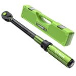 1/2 Drive Click Torque Wrench Dual-Range【10-170.0ft.lb/10-227Nm】±3% Precision Torque Wrench 1/2 Drive, 72 Tooth Dual-Direction Adjustable Torque Wrench for Bicycle, Moto, Car Maintenance