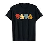 Retro Vintage Guitar Picks Design for Guitarists T-Shirt