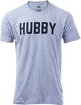 Hubby | Funny Dad Joke Groom Humor Marriage Anniversary Husband Saying Cute Dude Honeymoon Men's T-Shirt-(Grey,M)