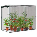 Fruit Cage Plant Cages for Garden: Ohuhu 2x1.2x1.6 m Large Plants Protection Tent Cage with Zippered Door for Vegetable Flower Fruit, Greenhouse with Netting Cover for Raised Beds