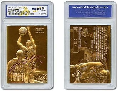 1996-1997 Kobe Bryant Fleer Rookie 23KT Gold Card Sculptured Purple Overstamp Signature Series - Graded GEM Mint 10