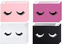 40 Pcs Eyelash Makeup Bags, Travel Pouches Toiletry Bags, Lash Aftercare Bags, Zipper Eyelash Pattern Cosmetic Bags, Lash Packaging Bags Accessories, Beauty Bag, Portable Storage Cases for Women Girls