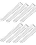 Bellanny 8 Pack 10W LED Batten Light, 1ft 30cm 1200LM 6500K Cool White LED Tube Light, Low Profile Wall or Ceiling Surface Mounted Fitting for Ceiling of Home, Office, Workshop & Garage Lighting