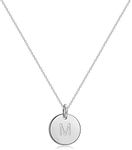 HSWYFCJY Gold Initial Pendant Necklace for Girls Dainty Personalized Alphabet Letter Pendant (Silver M)