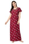 Soulemo Women's Printed Alpine Nighty (L - Bust - 44 - Rosewood_30) 1675GL