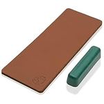 BeaverCraft Stropping Leather Strop for Knife Sharpening Strop LS2P1 - Knife Stropping Kit 8 x 20 cm - Knives Sharpener with Honing Strop Polishing Compound Set - Double Sided