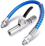 dafuhao Grease Gun Coupler, Quick Release Grease Coupler, Lock-Type Single Handle Grease Gun Coupling with 30cm Connecting Hose, Compatible with All Standard Grease Guns
