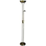 Oypla Brass Mother & Child Floor Standing Uplighter Lamp Reading Light