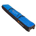 EQ SPORT Padded Snowboard Bag with Wheels for Air Travel | Double Ski Bag | Waterproof Polyester, Adjustable Shoulder Strap | Snowboard Travel Bags for Flying - Blue 158cm