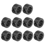 sourcing map 10pcs Set Screw Collars 8mm ID Shaft Collars, 14mm OD, Gear Stopper Wheel Collar, Black