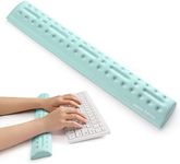 Univo Colors Gel Keyboard Wrist Support Turquoise Ergonomic Wrist Rest Superfine Memory Foam Wrist Bar for Keyboard, Computer, Laptop, Typing, Office, Gaming