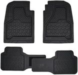 Dickies 3-Piece Black Adjustable-Runner Truck Floor Mats, Trim-to-Fit Truck Mats, Heavy-Duty Floor Mats for Trucks, All-Weather Floor Mats for Trucks, Truck Mats Full Set - Black