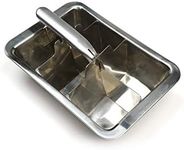 RSVP International Endurance Cocktail Collection, Retro Ice Cube Tray, Stainless Steel, Dishwasher Safe, 7.25x5x2.5"