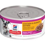 Hill's Science Diet Adult 7+ Small & Toy Breed Chicken & Barley Entrée Canned Dog Food, 5.8 oz, 24-Pack
