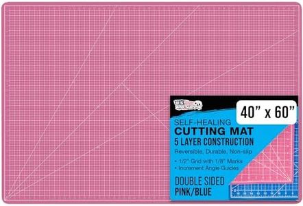 U.S. Art Supply 40" x 60" Pink/Blue Professional Self Healing 5-Ply Double Sided Durable Non-Slip Cutting Mat Great for Scrapbooking, Quilting, Sewing and all Arts & Crafts Projects