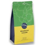 Brazilian Santos Coffee Beans. Light Roast Whole Coffee Beans, Single Origin. 500g