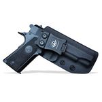 1911 Holster IWB Kydex for Colt 1911 Commander .45 9mm 4.25 4.5 Inch Concealed Carry - IWB 1911 Commander Holster - Concealed Holster 1911 IWB - Kydex IWB Holster 1911 45 (Black, Right Hand)