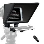 Desview T12 Aluminum Alloy Teleprompter, 12.5 Inch Metal Portable Teleprompter with Remote Control for iPad/Tablet/Smartphone/DSLR/Camera, Beam Splitter 70/30 Glass with Handbag