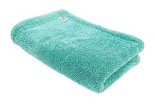 SOFTSPUN Microfiber Cloth for Car - 1600 GSM, 40x60 cms, 1 Pcs, Aqua Blue Twisted Loop Super Absorbent Towel - Edgeless Design with Plush Pile and Lint Free Cloth for Drying and Detailing.……