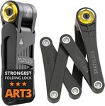 FoldyLock Forever Folding Bike Lock - Patented Sleek High Security Gold Rated Bicycle Lock - Heavy Duty Anti Theft Smart Secure Guard with Keys and Case Mount for e-Bikes City Bikes - 35.4"