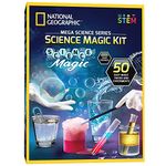 NATIONAL GEOGRAPHIC Science Magic Kit – Science Kit for Kids with 50 Unique Experiments and Magic Tricks, Chemistry Set and STEM Toy, A Great Gift for Boys and Girls