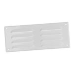 260x105mm / 10x4" inch White Metal Air Vent Grille Cover with Insect Mesh - Ventilation Cover