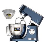 INALSA Stand Mixer With Die Cast Body & Free Mixing Bowl Worth Rs 2000|1400W Power| Durable Metal Gears| SS 304 Grade Accessories |2 No’s SS 304 Bowl |Timer- Digital Display| 8 Speeds (CuisinMix)